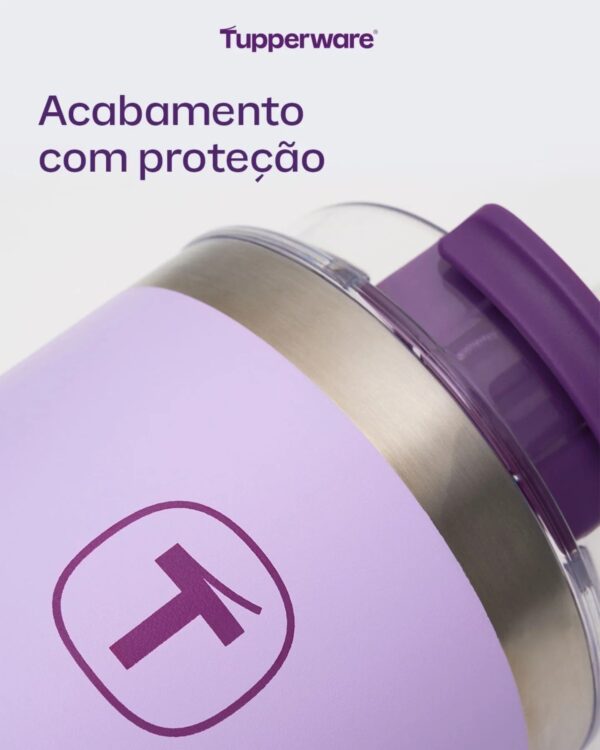 Copo Térmico Big T Com Canudo  Lilás 630ml - Image 3