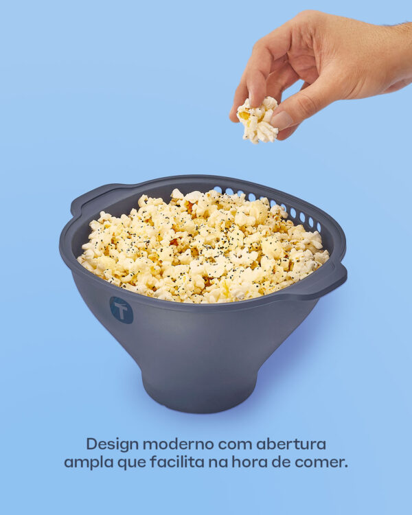 Pipoqueira de Silicone para Micro-Ondas Dobrável Wow Pop  Azul - Image 5