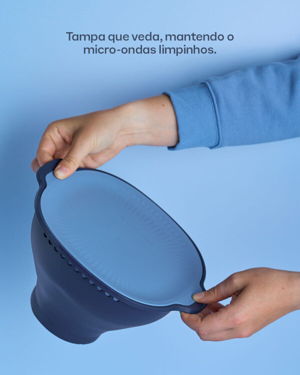 Pipoqueira de Silicone para Micro-Ondas Dobrável Wow Pop  Azul - Image 6