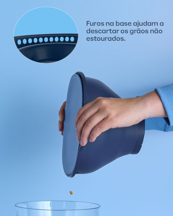 Pipoqueira de Silicone para Micro-Ondas Dobrável Wow Pop  Azul - Image 7
