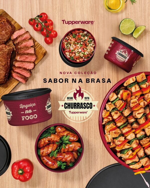 Pote Hermético Instantânea Mágica  Sabor na Brasa Churrasco 1,5L Vinho - Image 3