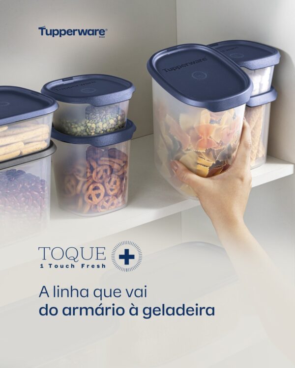 Pote Hermético One Touch Fresh  Azul 1,3L - Image 2