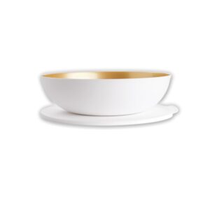 Tigela com Tampa Allegra  3,5L Dourado com Branco