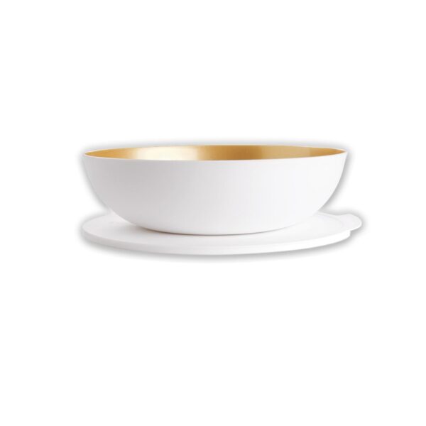 Tigela com Tampa Allegra  3,5L Dourado com Branco