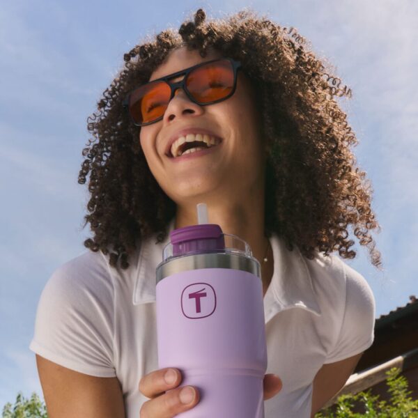 Copo Térmico Big T Com Canudo  Lilás 630ml - Image 7