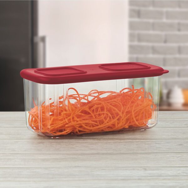 Pote Clear Mate Retangular Médio  460Ml Vermelho - Image 2