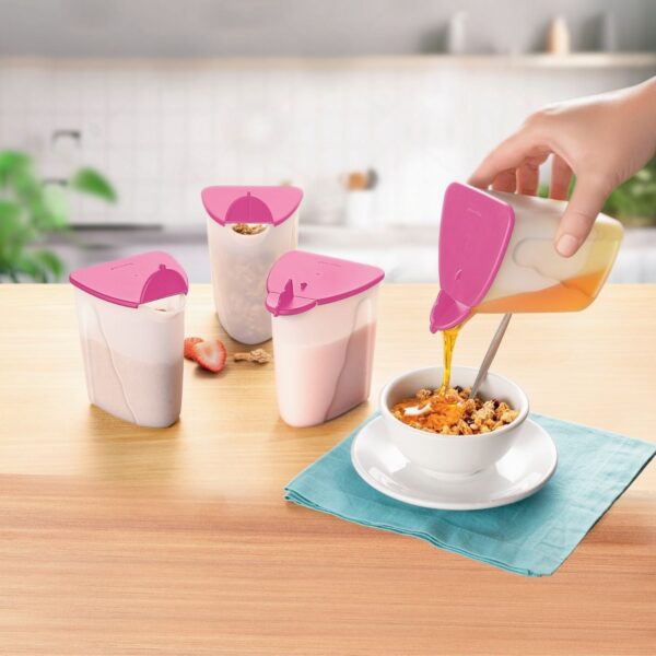 Pote para servir Murano  350ml Rosa com Branco - Image 3
