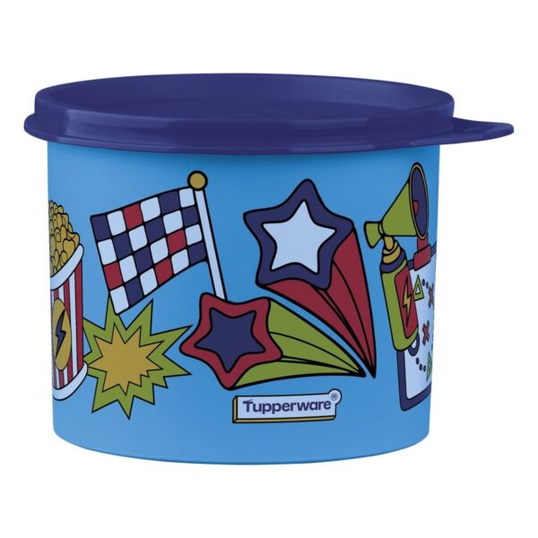 Pote Hermético Infantil  Redondinha Hora Do Jogo Azul 500ml