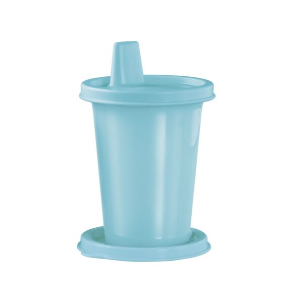 Copo Infantil Com Bico e Tampa  225ml Azul