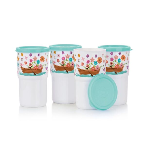 Copo Colors  Mar De Flores 350ml Branco - Image 2